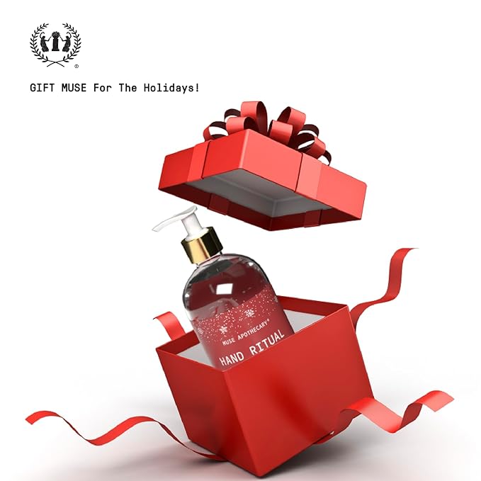 Muse Apothecary Hand Ritual - Aromatic and Nourishing Hand Soap, Infused with Natural Aromatherapy Essential Oils - 16 oz, Fresh Snow