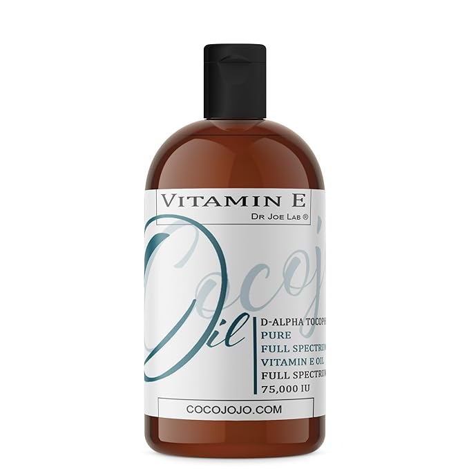 cocojojo Organic Liquid Vitamin E Oil for Skin, for Hair, Face, Body Oil, 100% Pure Natural Cold Pressed Unrefined, Moisturizes & Nourishes, Non GMO - 16 Oz