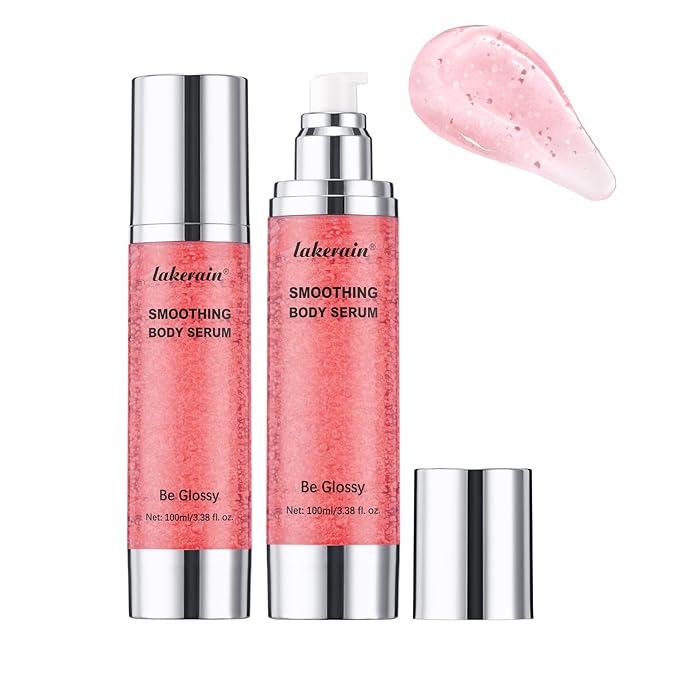 Be Glossy Smoothing Body Serum for Wrinkles - Anti-Aging Formula Infused with Hyaluronic Acid, Vitamin E, Glycerin and Shea Butter - Hydrating & Firming