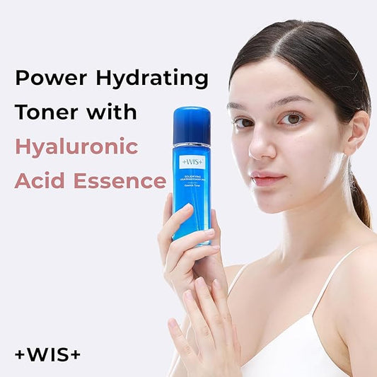 +WIS+ Power Hydrating Toner with Hyaluronic Acid, Effective Soothing for Sensitive Skin, Daily Face Skin Care for Dry to Normal Skin (4 fl.oz)