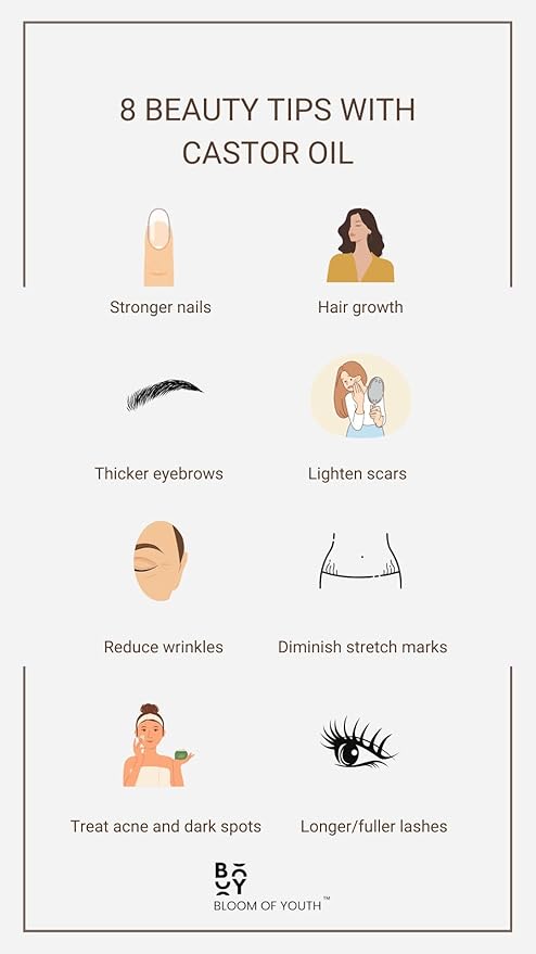 100% Pure Cold Pressed Organic Castor Oil, Glass Bottle 16oz | Hexane Free, Unrefined, USDA Certified | For Hair Growth, Skincare, Castor Oil Pack, Face, Joints, Carrier Oil, Eyelashes, Eyebrows