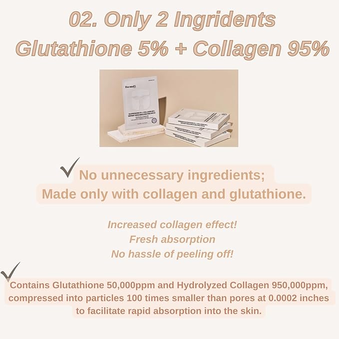 [DermaFi] Glutathione 5% + Collagen 95% Instant Resilience Melting Patch Facial Mask Pack (7 pack) Korean Beauty