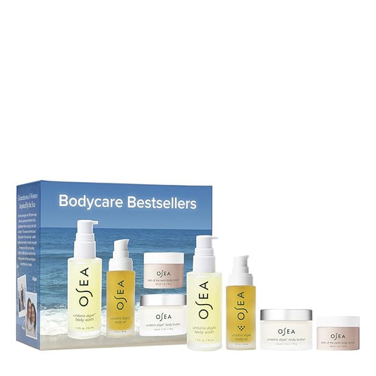 OSEA Bodycare Bestsellers Skincare Set - 4-piece Body Travel Set - 1oz - Body Oil, Body Butter, Body Scrub, & Body Wash