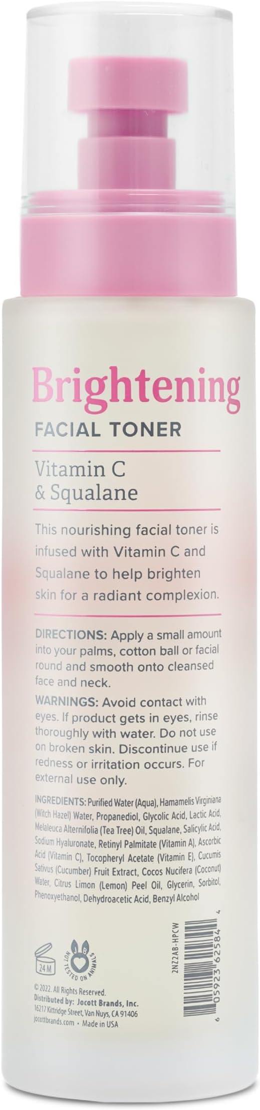 Nature Love Facial Toner - with Vitamin C & Squalane for Radiant Complexion | Made in USA, Cruelty & Paraben Free (6 Fl Oz)