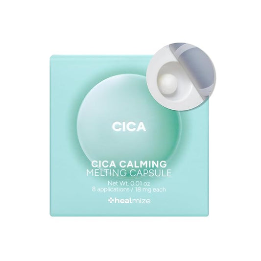 CICA Calming Melting Capsule – Centella Asiatica for Soothing & Restoring | Korean Skin Care for Sensitive Skin | Booster for Centella Asiatica Serum, Toner & Moisturizer | 8 Capsules