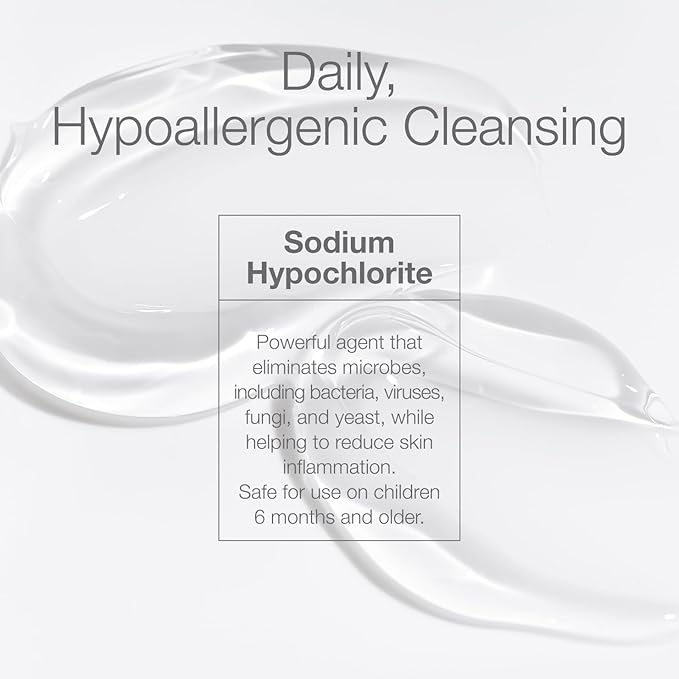 CLn® BodyWash –Non-Drying Body Wash Preserved with Sodium Hypochlorite, For Compromised Skin Prone to Eczema, Dermatitis, Rash & Hidradenitis Suppurativa, Fragrance-Free & Paraben-Free, 3 fl oz