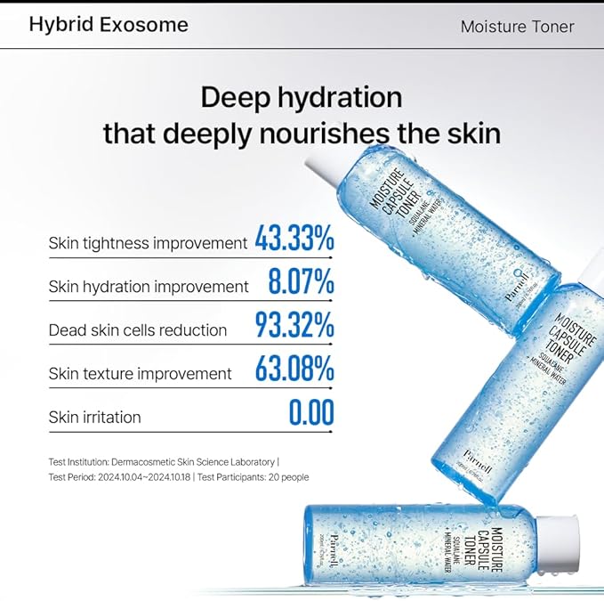 Parnell Squalane Mineral Water Moisture Capsule 200ml / 6.76 fl.oz | Hydrating Toner for face, Skin Barrier Toner, Korean Skin Care | kbeauty