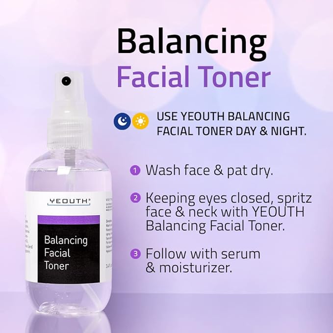 YEOUTH Hydrating Toner for Face Spray with Chamomile and Allantoin, Alcohol Free Refreshing Face Toner for Women and Men 3.4 Oz
