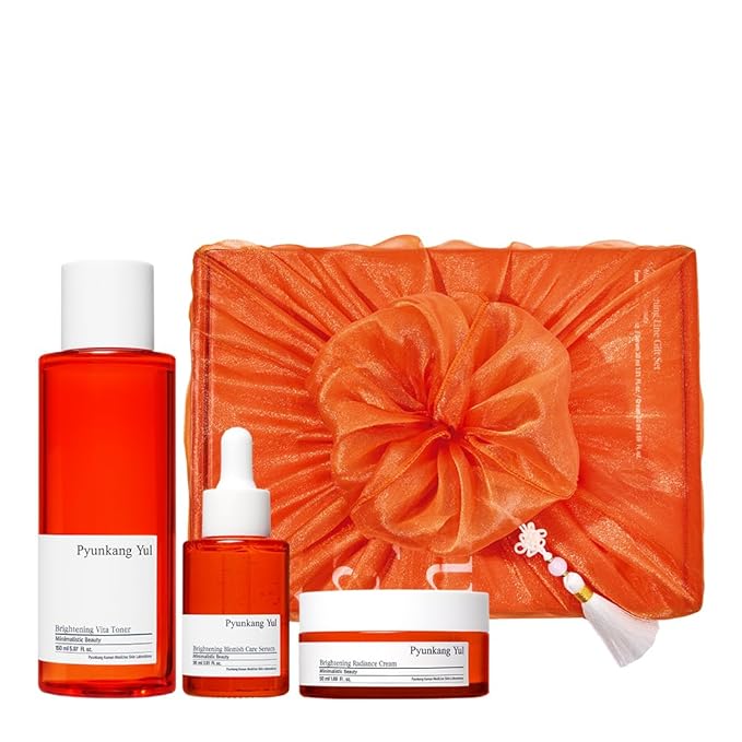 Pyunkang Yul PKY Radiance Skincare Gift Set for Flawless and Radiant Skin with Deep Hydration, Vitamin C and Pearl Extract, Korean skincare(3-item set)