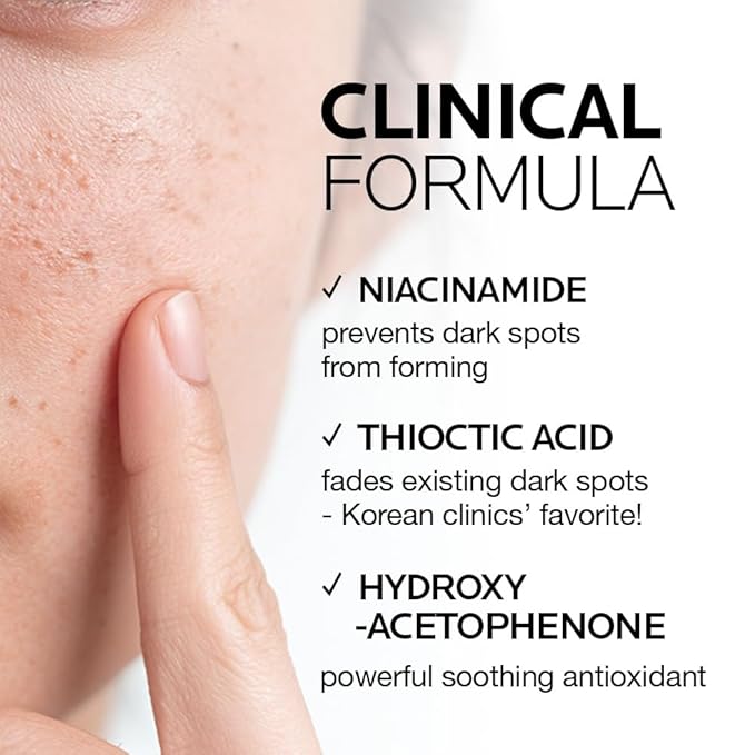 MIMUMIMU Dark Spot Remover Serum for Face | Korean Clinic Skincare - Thioctic Acid 0.01% & Niacinamide 5% | Spot Treatment for Melasma, Hyperpigmentation, Discoloration, Acne Scars | 30ml/1.01 fl.oz