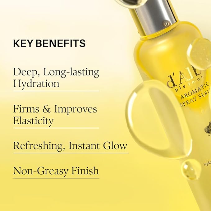 d'alba Piedmont Italian White Truffle First Aromatic Spray Serum, Fragrant VEGAN Glowy Antioxidant Face Mist, Deep Hydration Skin Firmness, Korean Skin Care (2.02 fl.oz)