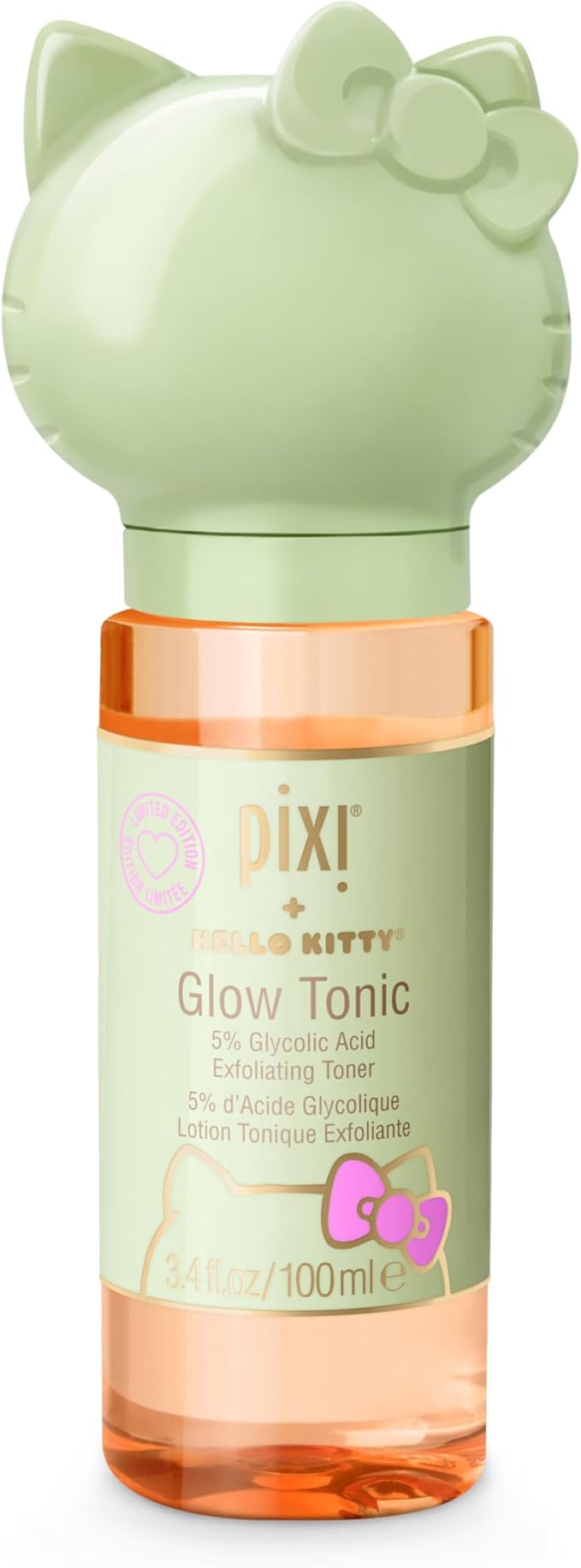 Hello Kitty Glow Tonic, 5% Glycolic Acid Exfoliating Toner, 100 ml