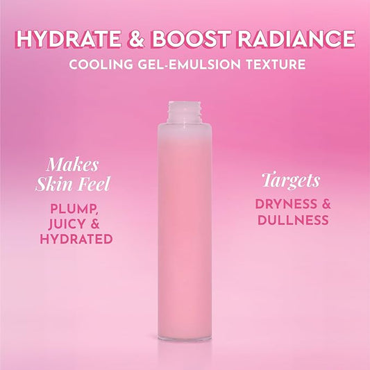 Glow Recipe Refill Pink Juice Water Gel Face Moisturizer for Women, Men & Teens - Hydrating Hyaluronic Acid, Radiance Boosting, Non-Comedogenic, Oil-Free, Lasting Korean Skin Care for Oily Skin, 60ml