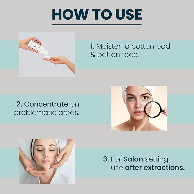 Azelaic Acid Acne Treatment Toner -10% Azelaic + 2% Salicylic Acid Serum for Face - Rosacea & Blackhead Care Best Acne Treatment for Women - Oil Control for Clear Skin - 4oz