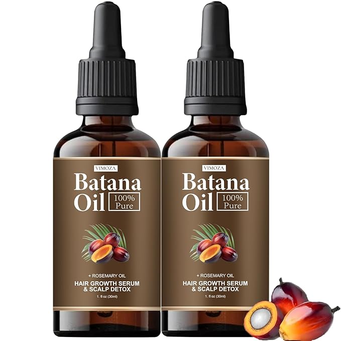 Batana Oil for Hair,Hair Oil with Rosemary for Hair Growth - 100% Organic Batana Oil (2pcs)