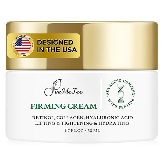 Neck Firming Cream, Anti Aging Wrinkle Cream with AH-8, Retinol, Collagen, & Hyaluronic Acid, Neck Creams for Tightening and Firming for Women & Men, Deep Hydration, Day & Night, 1.7 Fl Oz