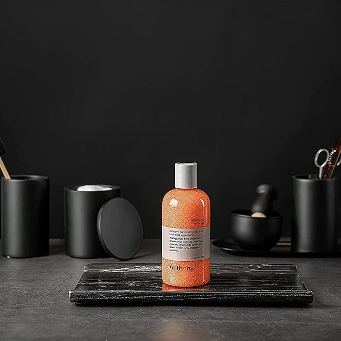 Anthony Facial Scrub – Men’s Exfoliating Face Wash with Vitamin C, Aloe, Chamomile and Algae for Deep Cleansing and Detoxifying 8 Fl Oz