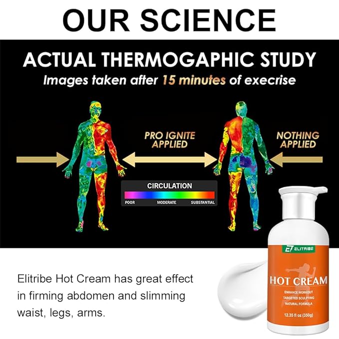 Hot Cream Sweat Enhancer Lotion for Women and Men and Body Sculpting Cellulite Workout Ultra Moisturizing and Invigorating Body Firming Cream with Natural Oils - 12.34 Fluid Ounce