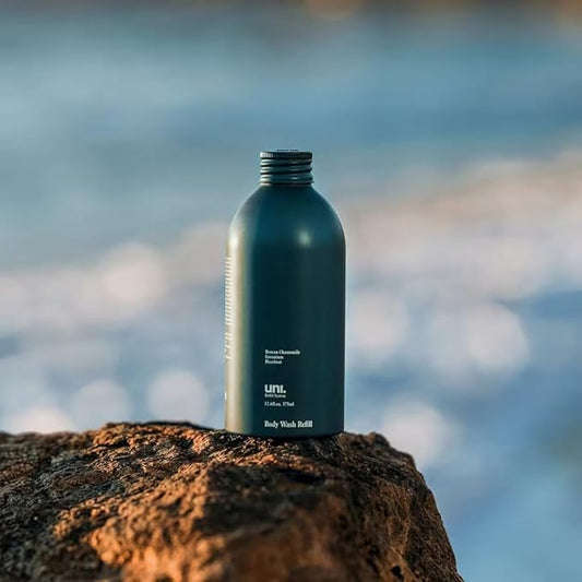 Uni Skin Shield Body Wash Refill - Hydrating Shower Gel & Moisturizing Skin Cleanser - Enriched with Organic Aloe Vera, Kakadu Plum & Australian Caviar Lime - Ocean-Safe Body Care (375 ml)