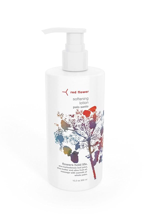 Red Flower Palo Santo Softening Lotion – Deep Hydration & Skin Repair Body & Hand Lotion with Shea Butter & Olive Fruit Oil, Vegan, Sulfate-Free, 10 oz