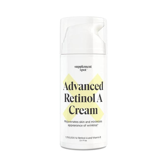 Advanced Retinol A Cream - Moisturizer w/Vitamin E, Coconut & Almond Oil- Retinol Daily Anti-Aging Cream for Face – for Smoother Looking Skin (3.4 oz)