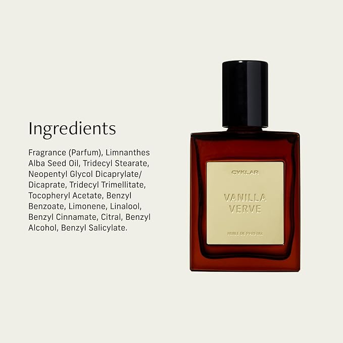 Perfume Oil Roll-On. Travel-Friendly Vanilla Verve Fragrance with Vanilla, Bergamot, and Amber Notes. Long-Lasting Essential Oil Parfum for Women and Men. 0.5 Fl Oz Scented Rollerball Bottle