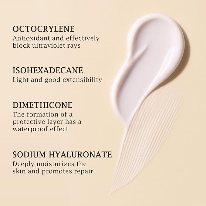 FUNAN Face Sunscreen SPF 50+，Waterfull Tone-Up Sunscreen Serum，Base lotion Color Correcting，Oil Free & Oxybenzone Free，2.1 Fl Oz