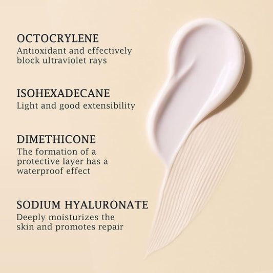 FUNAN Face Sunscreen SPF 50+，Waterfull Tone-Up Sunscreen Serum，Base lotion Color Correcting，Oil Free & Oxybenzone Free，2.1 Fl Oz