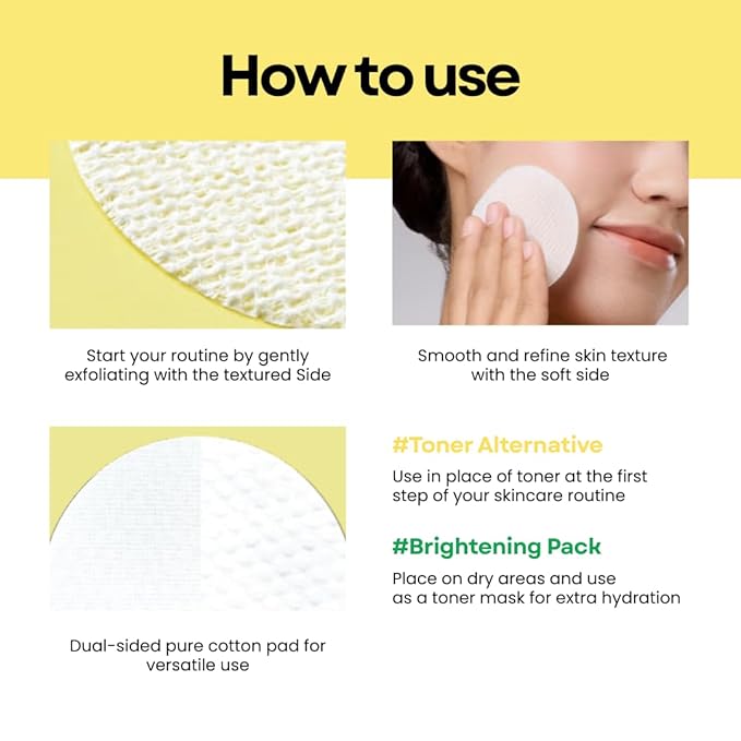 Green Tangerine Radiant Tone Up Pads – Korean Toner Pads with Niacinamide, Centella Asiatica & Vitamin C, Dark Spot Corrector, Tone-Up & Hydrating Face Toner 50 Pad
