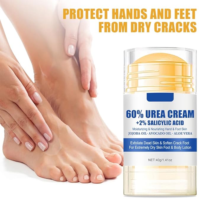 60% Urea Hydrating and Anti-Cracking Foot Cream, Upgraded Moisturising and Relieves Cracking and Dryness Foot Cream, Foot Lotion Heel Stick Repairs and Hydrates Dry and Cracked Feet and Hand