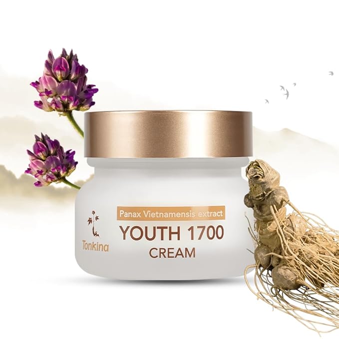 Youth 1700 Anti Aging Night Cream, Face Moisturizer with Niacinamide, Hyaluronic Acid, Peptide, Bakuchiol & Vietnamese Ginseng for Firming, Reduces Fine Lines & Wrinkle, All Skin Types, 1.76 oz