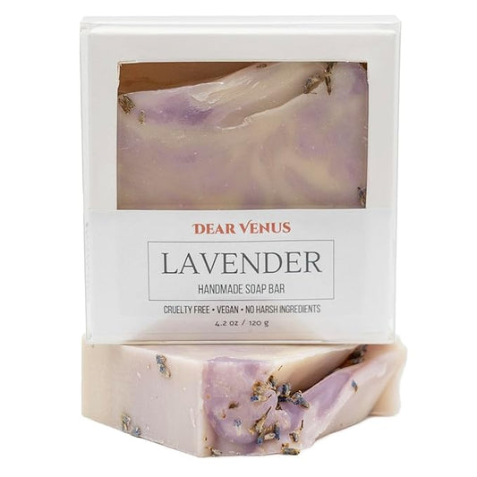 Handcraft Cold-Process Soap Bar, Lavender Scent (1 pack,) Handmade Body and Face Soap For Men And Women, Vegan, Cruelty Free, Made in USA, 4.2oz - Fresh Collection