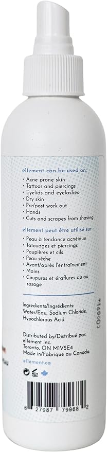 e11ement - Hypochlorous Acid Face and Skin Spray - HOCL- Safe for use on Acne Prone Skin - Eczema - Dry Scalp -Toner - Eye & Lash Cleanser - Face and Hand Cleanser (Feature Pack - 3 Bottles)