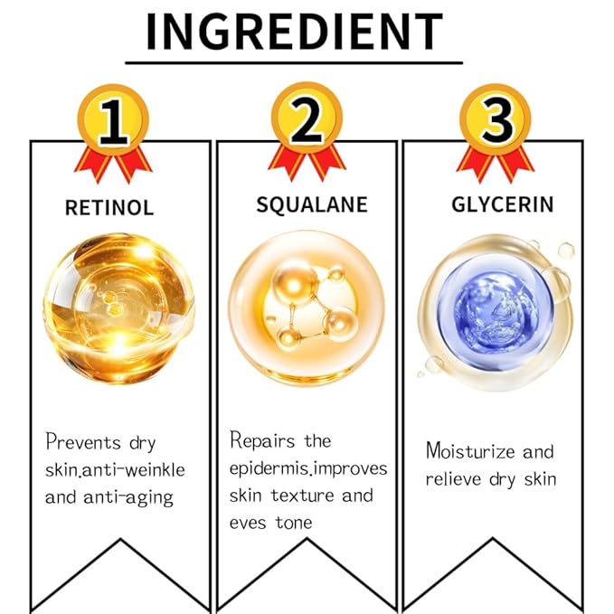 1% Retinol Serum in Squalane - Anti-Aging Formula to Reduce Wrinkles, Fine Lines & Improve Skin Texture - For Smooth, Firm Skin - 30ml