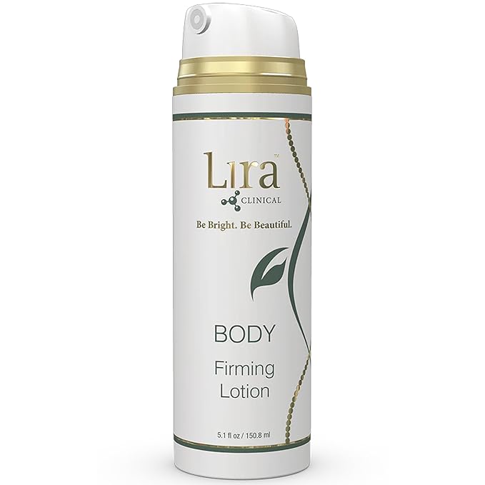 Lira Clinical BODY Firming Lotion - Niacinamide & Caffeine Moisturizing Cream with Green Tea & Sweet Almond Extract - Daily Skin Tightening Solution for Women for Firm and Smoother Skin - 4 Fl Oz