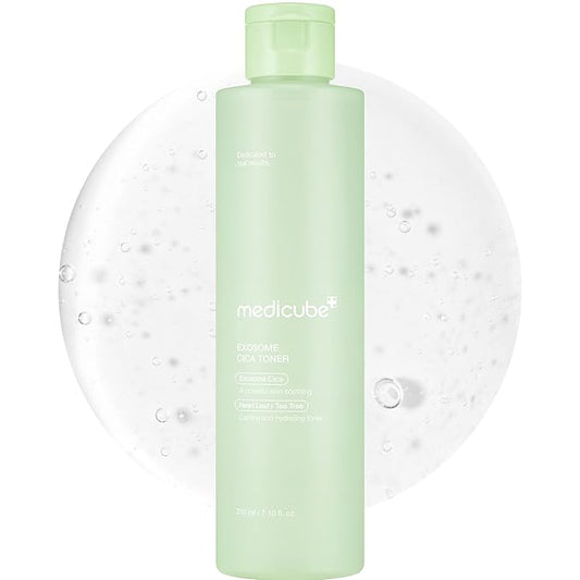 Medicube Exosome Cica Toner | Daily Soothing Toner With Exosome Cica, Heartleaf, Tea Tree, 12 Kinds of Cica | Low Irritation, Sebum care Korean Skin Care, for Stressed Skin (210ml / 7.10 fl.oz.)