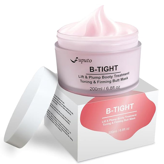 B-TIGHT Body Cream, 200ml Leave-On Booty Enhancing Mask, Moisturizing Cream, Leave-On Cellulite Mask - Tightens Sagging Skin, Enhances Elasticity for a Toned Appearance