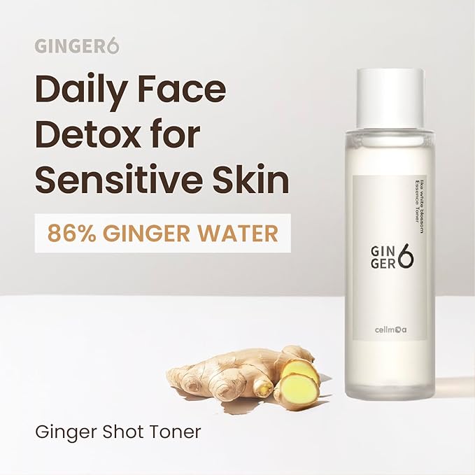 Essence Toner (150ml / 5 fl oz) – 86% Ginger Shot Water for Redness Relief, Hydration & Pore Care | Korean Skincare with Niacinamide, Peptides & Panthenol for Sensitive, Dull Skin