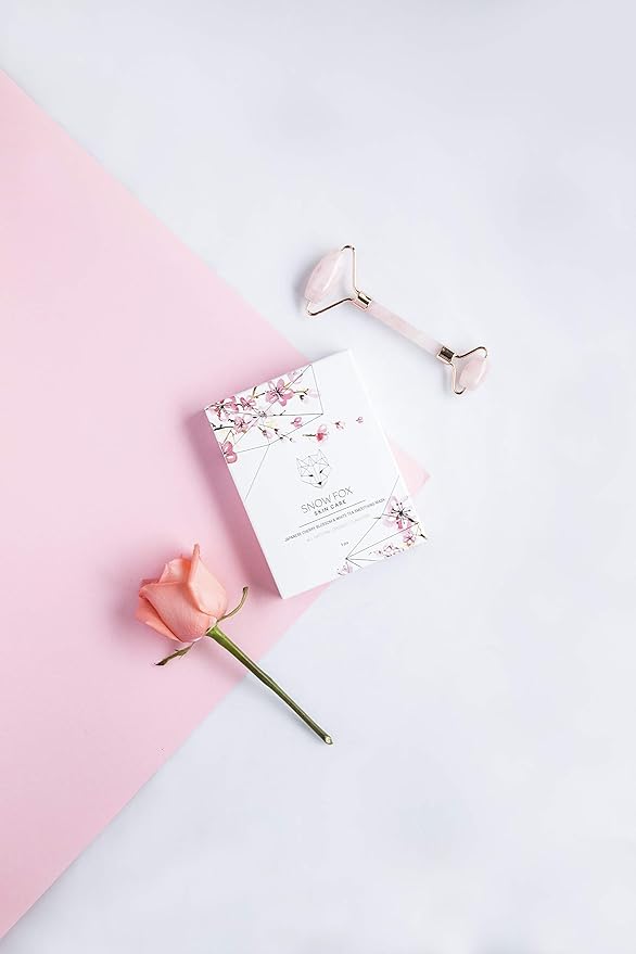 Snow Fox Japanese Cherry Blossom & White Tea Smoothing Mask – 1 Pack for Smooth, Bright, Glossy Skin 'Glass Skin' Effect