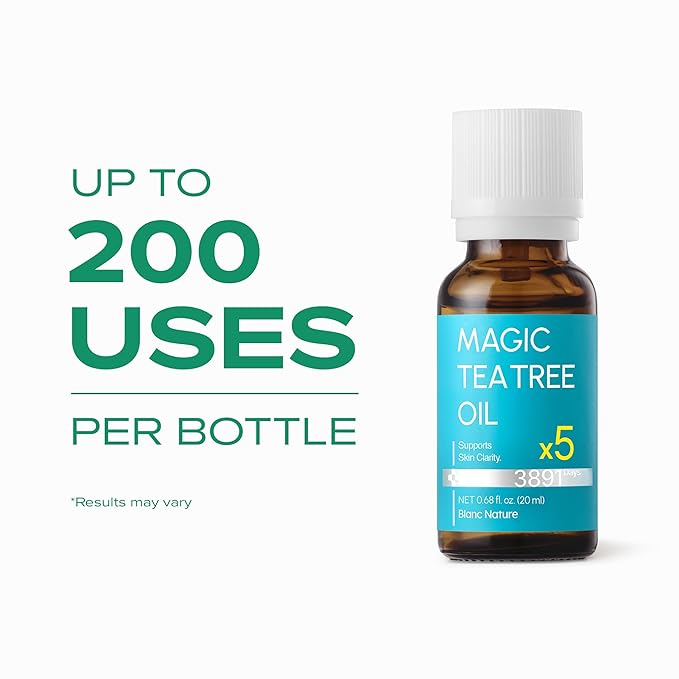 – Magic Tea Tree Oil for Face, Clarifying Facial Oil for Oily & Sensitive Skin, Lightweight Daily Care with Tea Tree, Skin-Balancing Vegan Korean Skincare, 0.7 fl oz