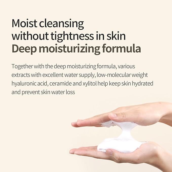 COSNORI Micro Active Cleansing Foam – Vegan, Non-irritating, Korean Facial Cleanser, Skin soothing, 7 Plant Extracts Daily Face Wash, 5.07 fl oz