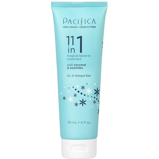 Pacifica Leave In Conditioner - 11 in 1 Magical Hair Treatment - Strengthen & Repair Damaged Hair - Deep Conditioning for Dry Hair Adds Shine & Anti-Frizz for Straight, Wavy & Curly Hair Care, Vegan