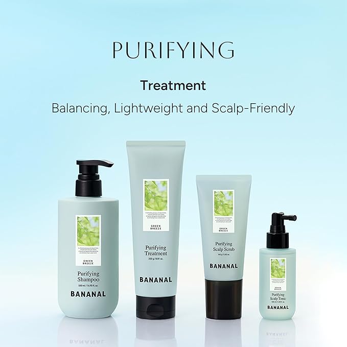 Purifying Hair Treatment Mask – Scalp & Root-Nourishing Conditioner w/Biotin & Centella – Sulfate & Paraben-Free, pH-Balanced, Strengthening Formula – Green Breeze, 250g / 8.81 oz