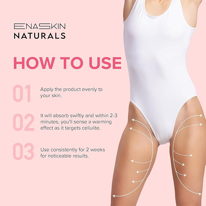 Enaskin Naturals Cellulite Remover for Legs & Anti Cellulite Cream - Skin Firming and Tightening Lotion for Inner Thigh ,Booty, Stomach & Belly, Body Firming Cream for Loose Skin, 100 ML