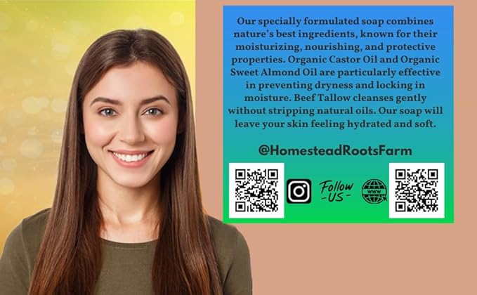 -Peppermint-Pine- Grass-Fed Beef Tallow and Organic Oils - Scented with Organic Essential Oils - Artisanal Bar Soap - 3 Pack - Each Bar Unique-