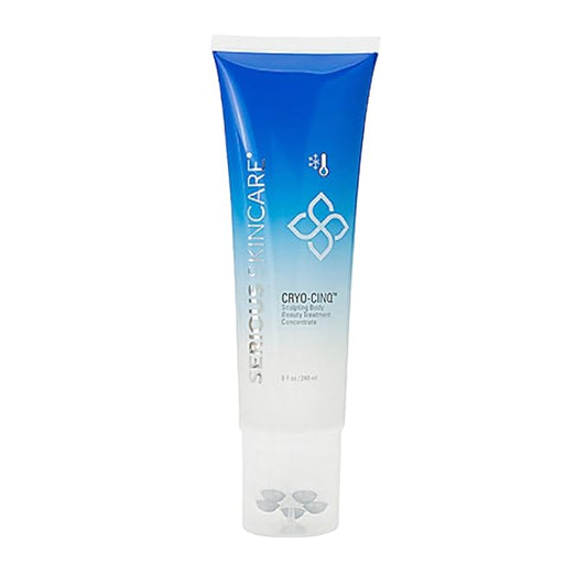 Serious Skincare Anti-Cellulite Cryo-Cinq Cold Sculpting Body Cream - Skin Firming, Tightening for Stretch Marks, Legs, Arms, Buttock - Caffeine Body Moisturizer - Rollerball Applicator - 8 oz.