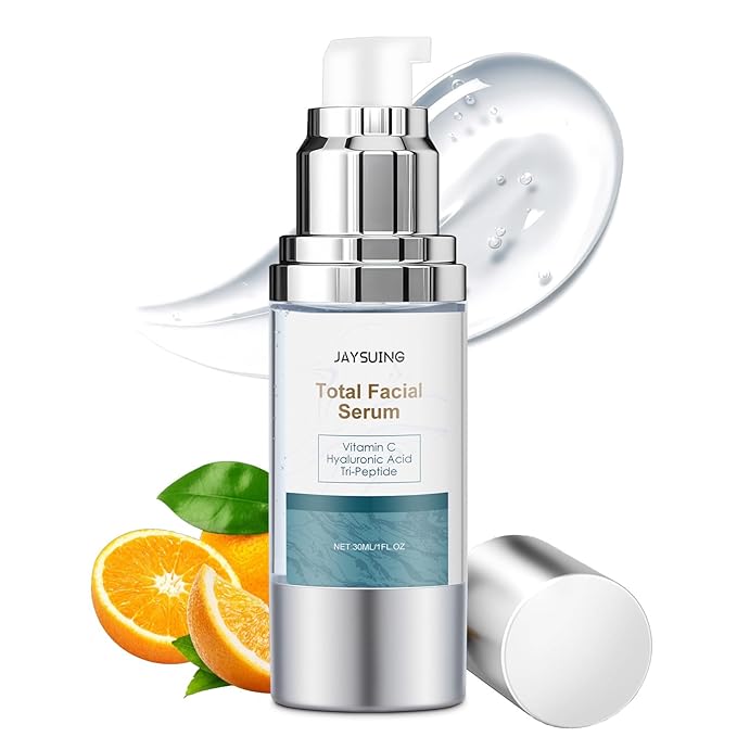 Vitamin C Serum with Hyaluronic Acid - Anti Aging Face Serum for Dark Spot Removal, Wrinkles Reduction, Deep Hydration - Non-Greasy Formula