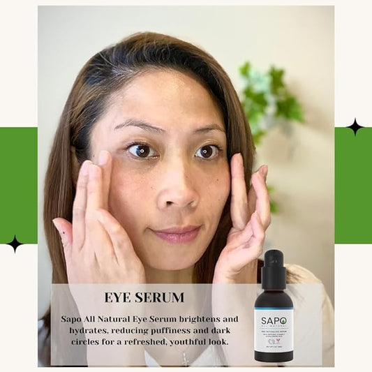 Eye Serum - Depuffing & Brightening Under Eyes Gel with Peptides, Hyaluronic Acid, Bergamot, Chamomile & Citrus Oil - Smooth Texture & Fine Line Reducer for Dark Puffy Circles - 1 oz