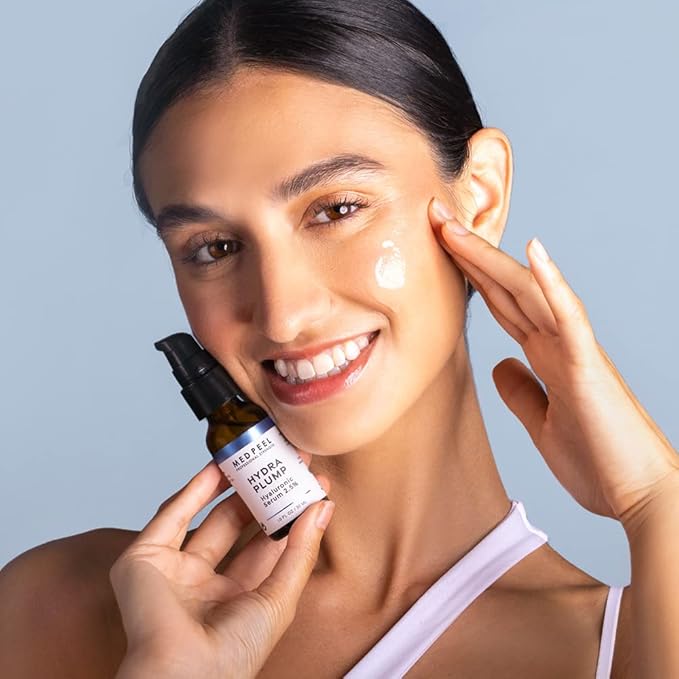 MedPeel Hydra-Plump Hyaluronic Acid Serum 2.5%, Lightweight Face Serum, Deep Hydration for Aging Dry Skin and Healthy Glow, 1.0 fl oz
