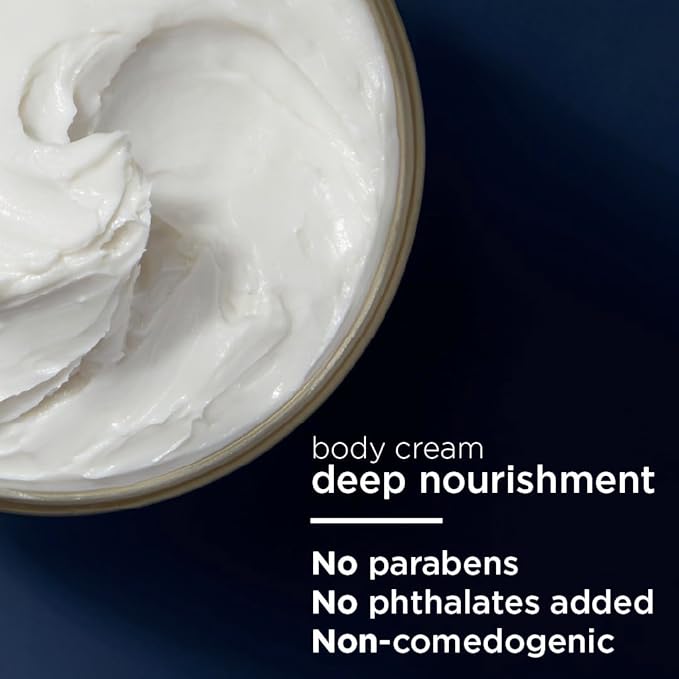 Vaseline Radiant X Deep Nourishment Body Cream 100% Pure Shea Butter, Coconut Oil, Vitamin C, & Peptides 10 oz